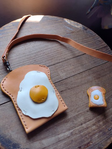 早餐很重要 雞蛋誠可貴 識別証/悠遊卡套/識別證套