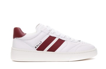 Bally White And Red Leather Sneakers