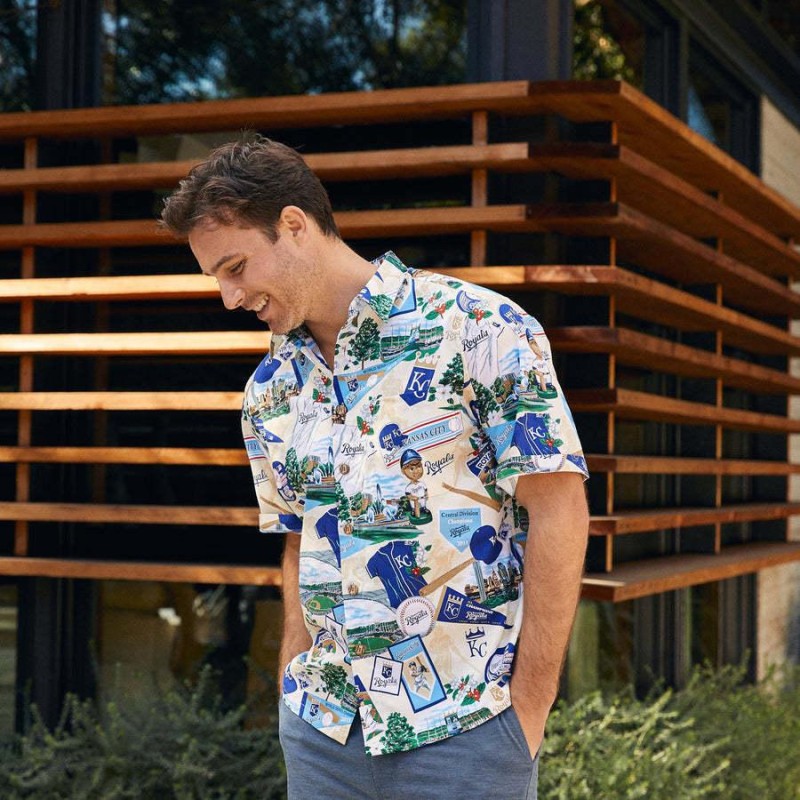 MLB ロイヤルズ アロハシャツ ハワイアン Scenic Aloha Shirt レイン