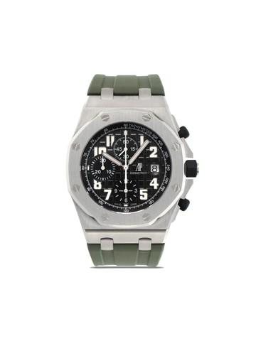 Audemars Piguet - 2011-2012 pre-owned Royal Oak Offshore 42mm - men - stainless steel/Rubber - One Size - Black