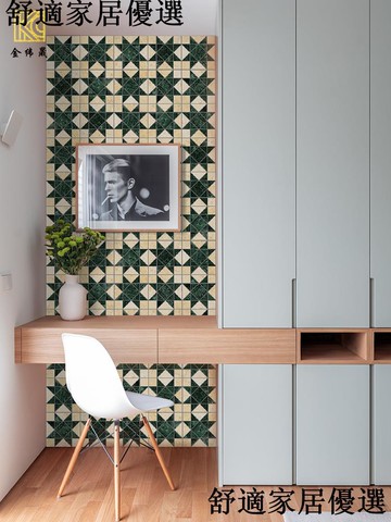 可開發票 量多可議價 大花綠天然大理石材馬賽克瓷磚別墅地磚墨綠拼花背景墻貼長條墻磚