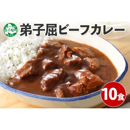 ふるさと納税 507.ビーフカレー 10個 セット 中辛 牛肉 業務用 レトルトカレー 野菜 備蓄 まとめ買い 北海道 弟子屈町 北海道弟子屈町