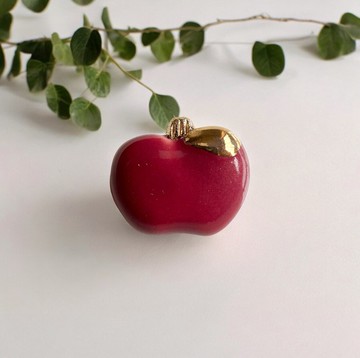 陶瓷胸針 蘋果