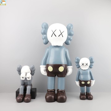 現代簡約創意卡通小公仔雕塑樹脂樣板房書房家居玄關軟裝飾品擺件