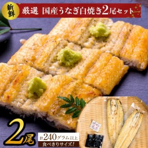 AD-130 食べきりサイズ！国内産うなぎの白焼（酒蒸し）2尾　計230g以上