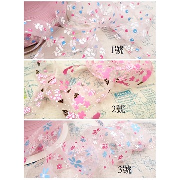 {布布村}25mm雪花朵雪紡緞帶 禮品包裝緞帶