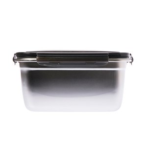 304不銹鋼密封保鮮盒2800ml-黑
