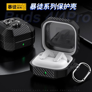 骷髏頭耳機套 防丟卡扣 耳機套 防摔殼 適用於 三星 Galaxy Buds4/Buds4 Pro  保護殼 保護套