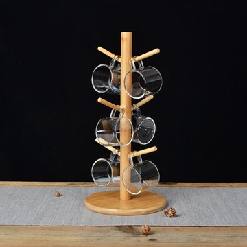 楠竹杯架創意瀝水杯架簡約收納置物架家用廚房儲物水杯架子