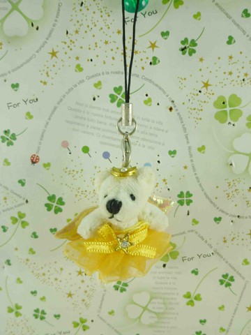 【震撼精品百貨】泰迪熊 Teddy Bear 吊飾-芭蕾黃S 震撼日式精品百貨