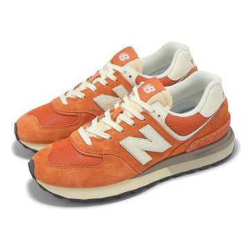 New Balance NB 休閒鞋 574 男鞋 女鞋 橘 米 麂皮 情侶鞋 經典 NB U574LGRO-D