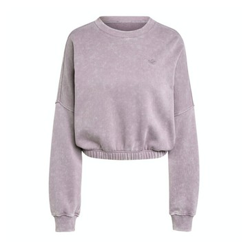Adidas P ESS Sweater IY7397 女 長袖上衣 仿舊水洗 灰紫
