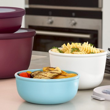 Mepal Cirqula 圓形密封保鮮盒 750ml(淺)-湖水綠