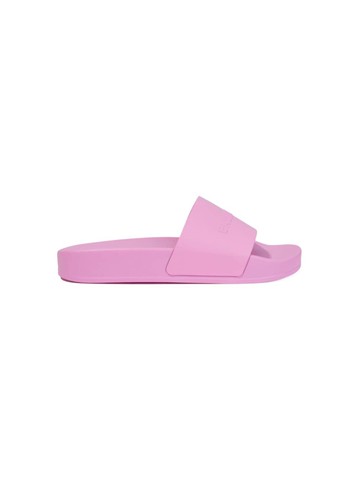 Balenciaga Kids - logo-embossed open-toe slides - kids - Polyurethane/Polyurethane/Rubber - 32 - Pink