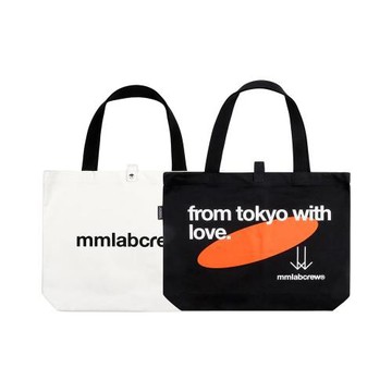 mmlabcrew限定系列運動健身旅行大號加厚肩背手提帆布托特包