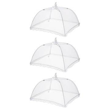 日本IMA 白色小型餐罩 聚酯纖維和鐵  32 x 32 x 19cm  1組