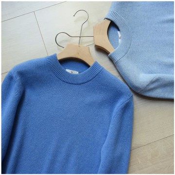 原單康賽妮 100山羊絨-男士經典中厚7針半高領套頭長袖針織羊絨衫