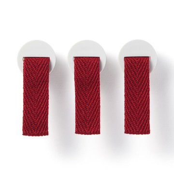 MUJI 檔案盒用方便拉環/3入組/暗紅