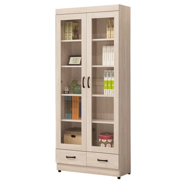 【Hampton 漢汀堡】西拉斯鋼刷白2.6尺下抽書櫃