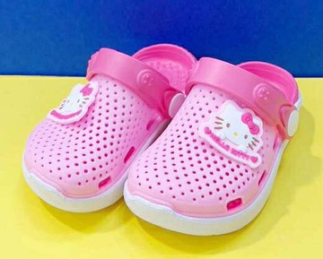 【震撼精品百貨】Hello Kitty 凱蒂貓 台灣製Hello kitty正版兒童花園鞋-kitty大頭(13 18號)#19275 震撼日式精品百貨
