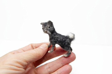 貓奴-看這裡  虎斑貓 小短尾短尾猫 客製寵物羊毛氈