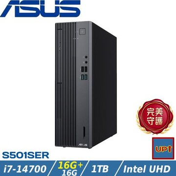 (規格升級)ASUS華碩 S5 SFF 商用桌機 i7-14700/32G/1TB SSD/W11/H-S501SER-714700024W