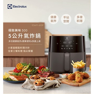 【Electrolux 伊萊克斯】極致美味500 5公升健康氣炸鍋 (E5AF1-610P)