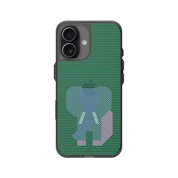 iPhone 17 Clear (相機按鈕) 酷墨灰 - The Wildlife Collection 動物野境系列 - 亞洲象 - 線條版