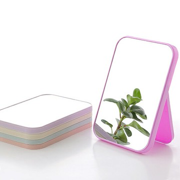 簡約純色摺疊鏡 創意 高清 單面 化妝鏡子 台式 多彩 梳妝鏡 便攜 方形 公主鏡 化妝 耐磨 ♚MY COLOR♚ 【P643】