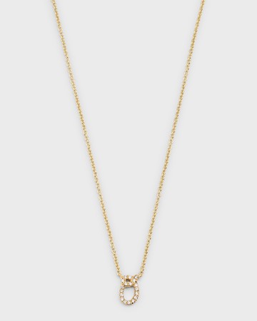 14k Diamond Pave Initial Necklace