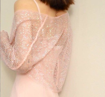 禮服亮片小外套 6色宴會禮服亮片披肩百搭 #yd006 @卡樂@-Misaki精品