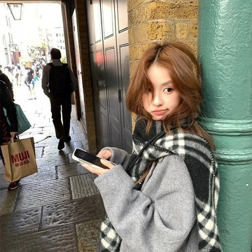 taoye♡ | 新款英倫風格子圍巾 韓版秋冬季圍巾 ins圍巾 格子文藝加厚方巾 保暖圍脖披肩 黑色圍巾