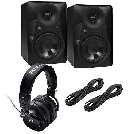 (2) Mackie MR524 inch Studio Monitor, Presonus HD9 Headphones, (2) Cables Bundle