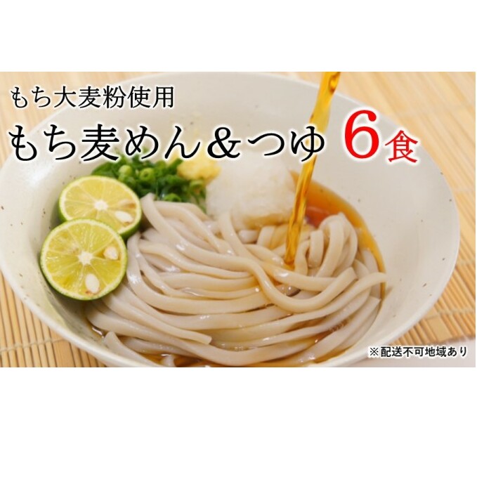 うどん もち麦 めん つゆ セット 各6食 配送不可 離島