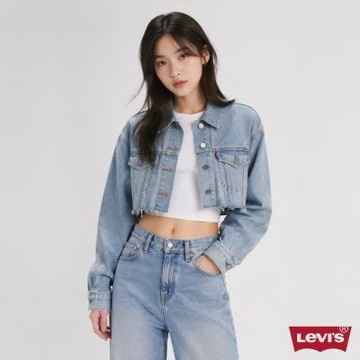 Levi s 女款 牛仔外套 短版外套 草寫LOGO 單寧外套 熱賣單品