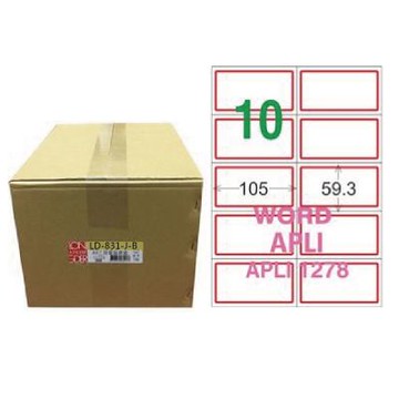 【龍德】LONGDER 三用電腦標籤 A4 10格 59.3*105mm 紅框 1000張/箱 LD-831-J-B(適用雷射、噴墨、影印)