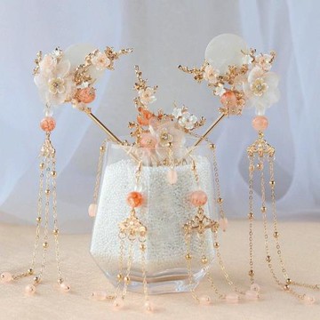 仙氣漢服發簪子古裝發飾女頭飾古風發插流蘇發釵全套裝步搖配飾品