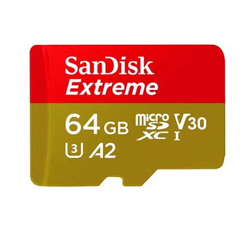 SanDisk 晟碟 Extreme microSDXC 記憶卡 V30/U3/C10/A2/UHS-I/170MB/80MB/s 讀/寫  64GB  1個