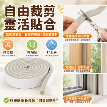 快速出貨🌷縫隙隔音海綿條 隔音棉 門窗密封條 海綿 可裁剪 防塵 縫隙海綿條 防風條 縫隙條  防灰塵海綿
