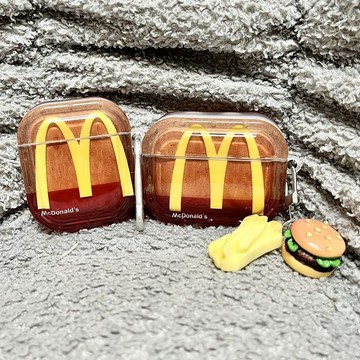【臺灣出貨】M記薯條漢堡適用AirPods4保護套蘋果airpodspro2代藍牙耳機殼