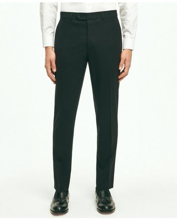 Brooks Brothers Men's Explorer Collection Slim Fit Wool Suit Pants | Black | Size 38 32