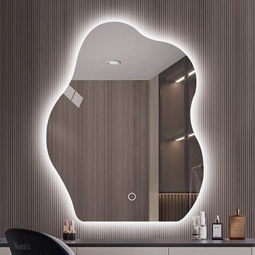 工廠現貨 免運 110v智能鏡 led鏡子 浴室鏡 發光鏡 帶燈鏡 掛鏡 云朵壁掛LED帶燈化妝鏡桌面新款梳妝鏡智能鏡主臥梳妝臺鏡子特惠/開立發票 全館折扣 售後保障 j1216