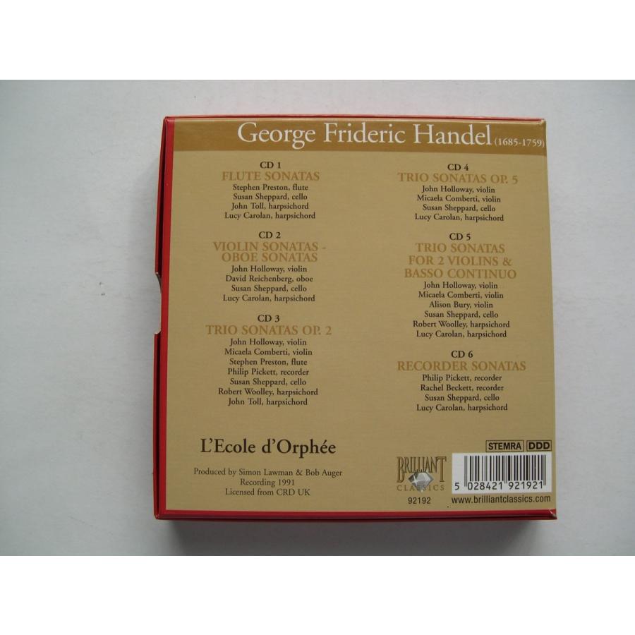 Handel   Chamber Music (complete)   L'Ecole d'Orphee CDs    CD