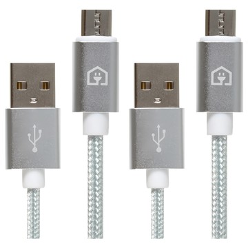 Home Planet Type-C 編織快充線 高效快充 耐用不易斷  1.5m  銀色  2條