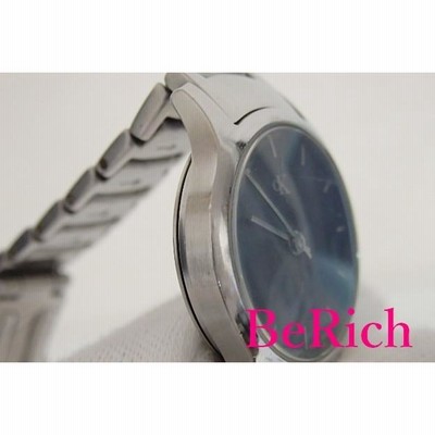 美品◎  カルバンクラインアナログ腕時計シルバー黒文字盤 カルバンクライン Calvin Klein レディース腕時計 K26131 00 黒