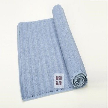 【協貿】簡約百搭純藍色全棉加厚防滑進門地墊