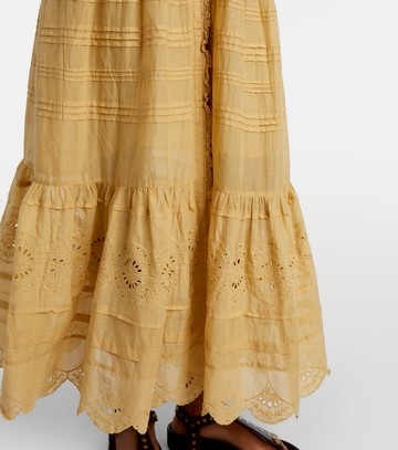 Marant Etoile Paule lace-trimmed cotton maxi dress