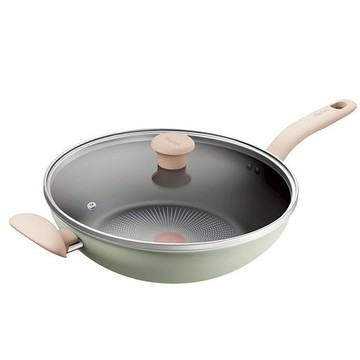Tefal 特福 抹茶時光系列 不沾炒鍋 加蓋  32cm  1組