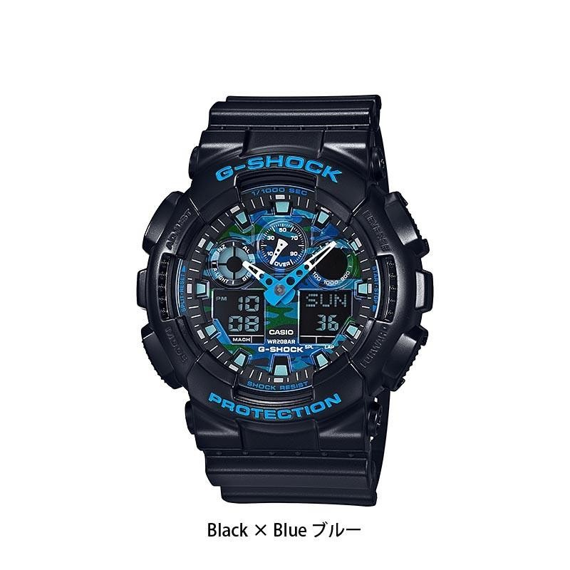 CASIO カシオ G-SHOCK ジーショック SPECIAL COLOR ブルー カモフラージュ 腕時計 GA-100CB-1AJF メンズ  レディース 防水 | LINEショッピング