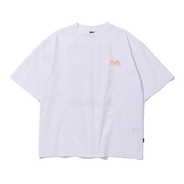 日本限定 POLER PHOTO QUICK DRY TEE 機能速乾滑板印花T恤 白